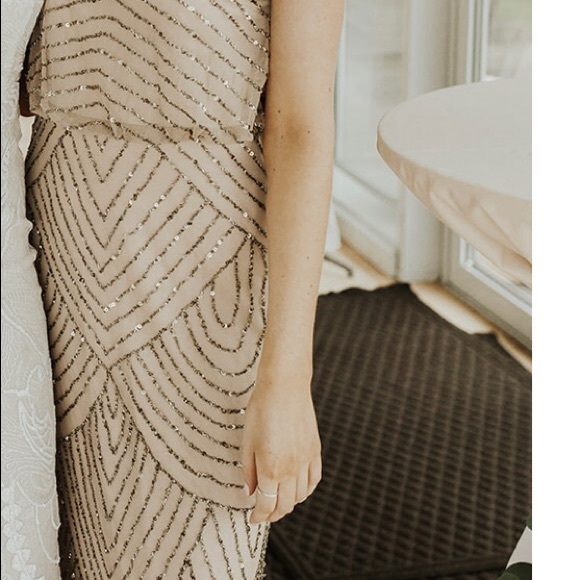 Adrianna Papell - Embellished Blouson Gown - Picture 9 of 12